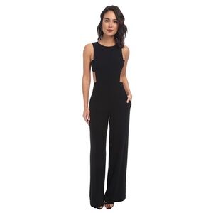 BCBGMAXAZRIA Rossana Black Cutout Back Wide Leg Jumpsuit NWT Size 8